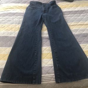 High waisted sailor pants wide leg